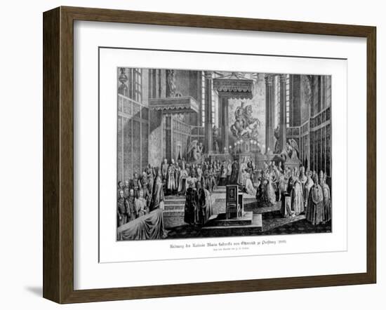 Coronation of the Empress Maria Ludovica of Austria in Pressburg, 1808-null-Framed Giclee Print