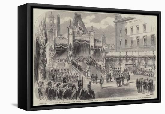 Coronation of the King of Sweden, the Four Estates of the Kingdom Taking the Oath of Allegiance-null-Framed Stretched Canvas