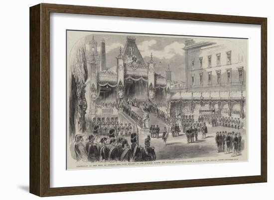 Coronation of the King of Sweden, the Four Estates of the Kingdom Taking the Oath of Allegiance-null-Framed Giclee Print