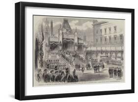 Coronation of the King of Sweden, the Four Estates of the Kingdom Taking the Oath of Allegiance-null-Framed Giclee Print