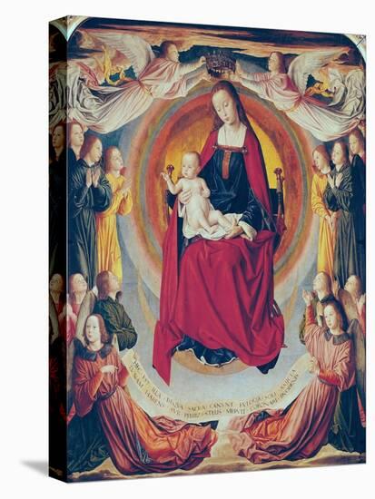 Coronation of the Virgin, Centre Panel from the Bourbon Altarpiece, circa 1498-Master of Moulins-Stretched Canvas