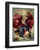 Coronation of the Virgin, circa 1641-42-Diego Velazquez-Framed Giclee Print