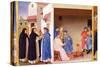 Coronation of the Virgin Detail of St. Dominic Giving the Book to The Albigensians, circa 1430-32-Fra Angelico-Stretched Canvas