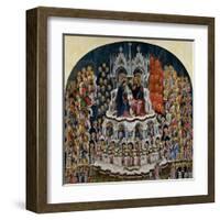 Coronation of the Virgin, Jacobello del Fiore, c. 1400-1439. Accademia, Venice, Italy-Alberegno Jacobello-Framed Art Print