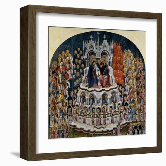 Coronation of the Virgin, Jacobello del Fiore, c. 1400-1439. Accademia, Venice, Italy-Alberegno Jacobello-Framed Art Print