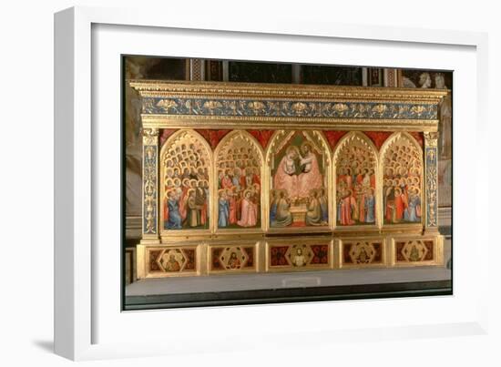 Coronation of the Virgin Polyptych-Giotto di Bondone-Framed Giclee Print