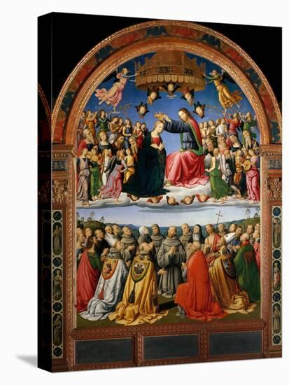 Coronation of the Virgin with Angels and Saints-null-Stretched Canvas