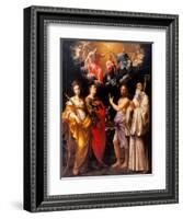 Coronation of the Virgin with Four Saints-Guido Reni-Framed Art Print