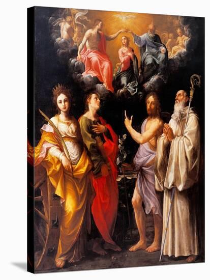 Coronation of the Virgin with Four Saints-Guido Reni-Stretched Canvas