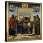 Coronation of the Virgin with Ss. Paul, Peter, Jerome and Francis of Assisi with Scenes from the Li-Giovanni Bellini-Stretched Canvas