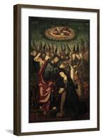 Coronation of the Virgin with the Baptist, the Saints Raphael and Michael, Adam and Eve-Riccardo Quartaro-Framed Giclee Print