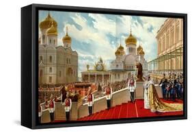 Coronation of Tsar Nicholas II and Tsarina Alexandra Feodorovna in 1896, 1896-null-Framed Stretched Canvas