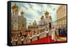 Coronation of Tsar Nicholas II and Tsarina Alexandra Feodorovna in 1896, 1896-null-Framed Stretched Canvas