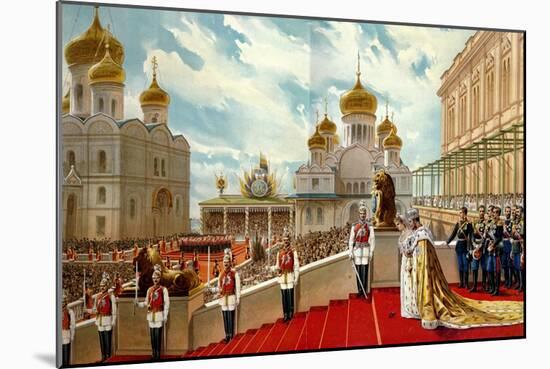 Coronation of Tsar Nicholas II and Tsarina Alexandra Feodorovna in 1896, 1896-null-Mounted Giclee Print