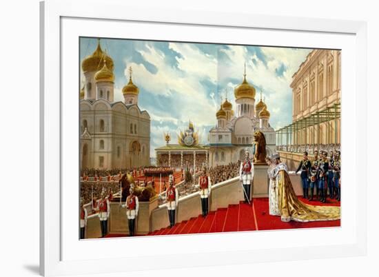 Coronation of Tsar Nicholas II and Tsarina Alexandra Feodorovna in 1896, 1896-null-Framed Giclee Print