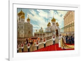 Coronation of Tsar Nicholas II and Tsarina Alexandra Feodorovna in 1896, 1896-null-Framed Giclee Print