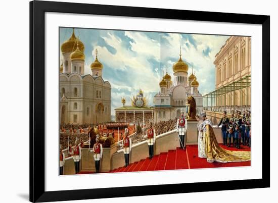 Coronation of Tsar Nicholas II and Tsarina Alexandra Feodorovna in 1896, 1896-null-Framed Giclee Print