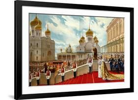 Coronation of Tsar Nicholas II and Tsarina Alexandra Feodorovna in 1896, 1896-null-Framed Giclee Print