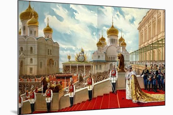 Coronation of Tsar Nicholas II and Tsarina Alexandra Feodorovna in 1896, 1896-null-Mounted Giclee Print