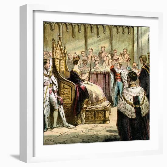 Coronation of Victoria, 1837-null-Framed Giclee Print