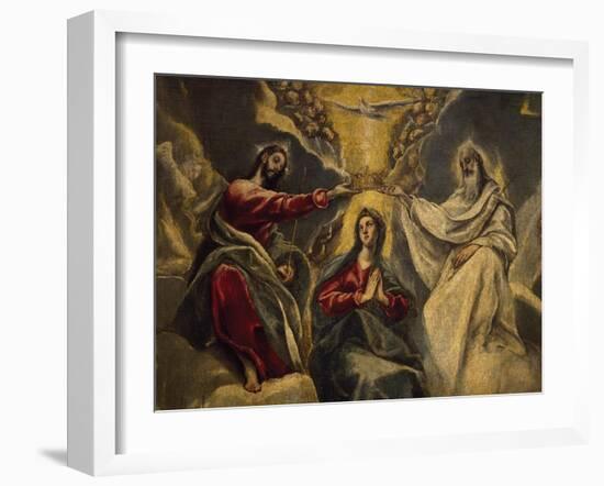 Coronation of Virgin, 1591-El Greco-Framed Giclee Print