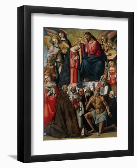 Coronation of Virgin with Angels and Saints-Luca Signorelli-Framed Giclee Print