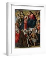 Coronation of Virgin with Angels and Saints-Luca Signorelli-Framed Giclee Print