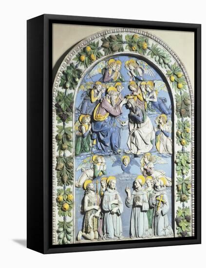 Coronation of Virgin-Andrea Della Robbia-Framed Stretched Canvas