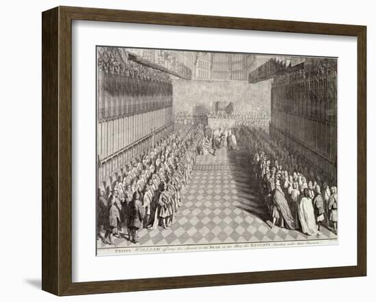 Coronation of William III in Westminster Abbey, London, 1689-John Pine-Framed Giclee Print