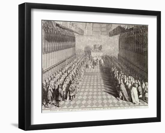 Coronation of William III in Westminster Abbey, London, 1689-John Pine-Framed Giclee Print