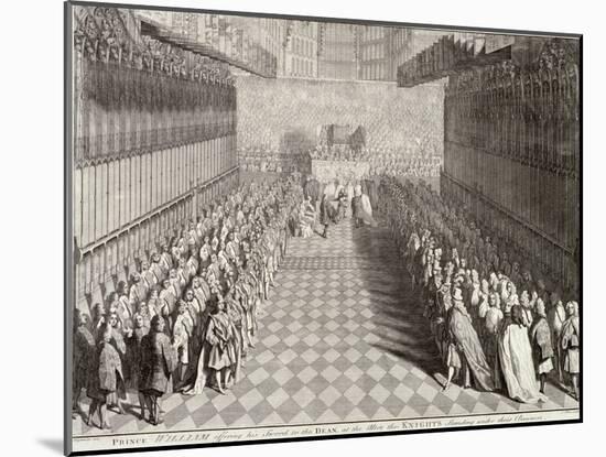 Coronation of William III in Westminster Abbey, London, 1689-John Pine-Mounted Giclee Print