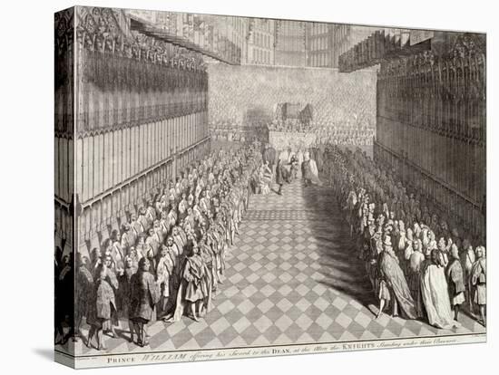 Coronation of William III in Westminster Abbey, London, 1689-John Pine-Stretched Canvas