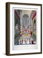 Coronation of William IV and Queen Adelaide's in Westminster Abbey, London, 1831-W Read-Framed Giclee Print