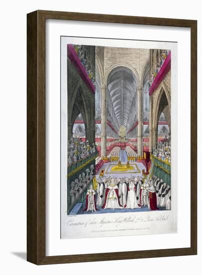 Coronation of William IV and Queen Adelaide's in Westminster Abbey, London, 1831-W Read-Framed Giclee Print