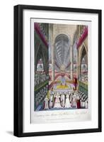 Coronation of William IV and Queen Adelaide's in Westminster Abbey, London, 1831-W Read-Framed Giclee Print