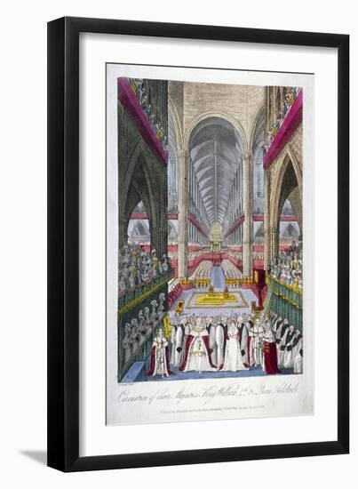 Coronation of William IV and Queen Adelaide's in Westminster Abbey, London, 1831-W Read-Framed Giclee Print