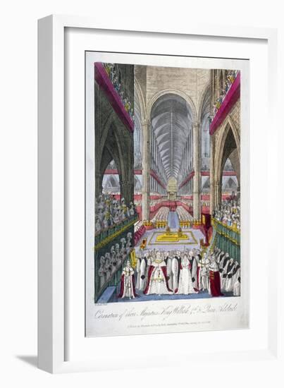 Coronation of William IV and Queen Adelaide's in Westminster Abbey, London, 1831-W Read-Framed Giclee Print