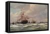 Coronation Review of King Edward VII, Spithead, 1902-Eduardo de Martino-Framed Stretched Canvas