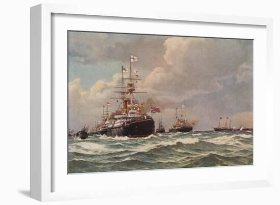 Coronation Review of King Edward VII, Spithead, 1902-Eduardo de Martino-Framed Giclee Print