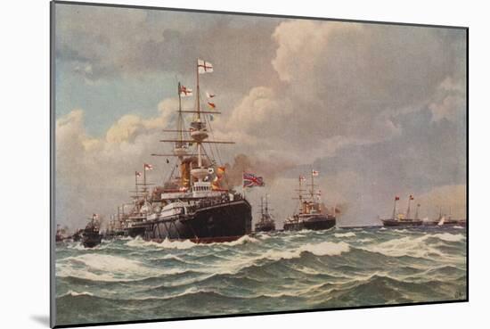 Coronation Review of King Edward VII, Spithead, 1902-Eduardo de Martino-Mounted Giclee Print