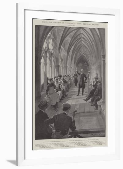 Coronation Workmen at Westminster Abbey, Practical Religion-G.S. Amato-Framed Giclee Print