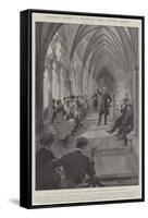 Coronation Workmen at Westminster Abbey, Practical Religion-G.S. Amato-Framed Stretched Canvas