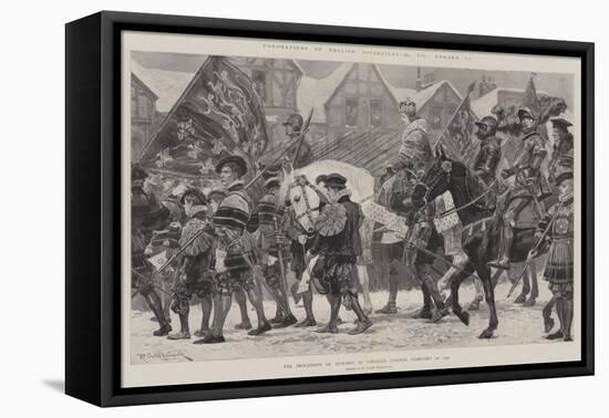 Coronations of English Sovereigns, Edward VI-Richard Caton Woodville II-Framed Stretched Canvas