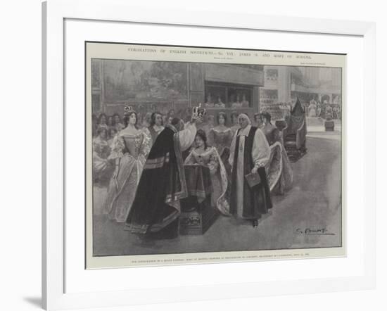 Coronations of English Sovereigns, James II, and Mary of Modena-G.S. Amato-Framed Giclee Print