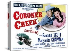 Coroner Creek, Randolph Scott, Marguerite Chapman, 1948-null-Stretched Canvas