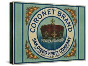 Coronet Lemon Label - Chula Vista, CA-Lantern Press-Stretched Canvas