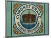 Coronet Lemon Label - Chula Vista, CA-Lantern Press-Mounted Art Print