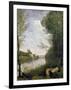 Corot: Cathedral, C1855-60-Jean-Baptiste-Camille Corot-Framed Premium Giclee Print