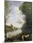 Corot: Cathedral, C1855-60-Jean-Baptiste-Camille Corot-Mounted Premium Giclee Print