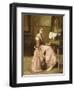 Corot's Studio (Young Girl in Pink Dress Sitting by an Easel with a Mandolin)-Jean-Baptiste-Camille Corot-Framed Giclee Print